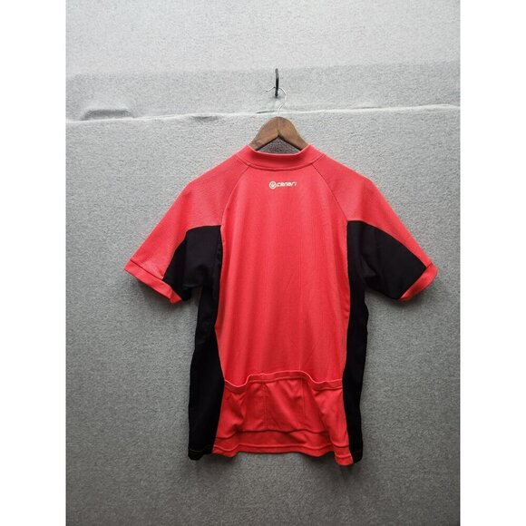Canari Mens XL Red & Black Short-Sleeve Cycling Jersey 100% Polyester - Picture 4 of 4